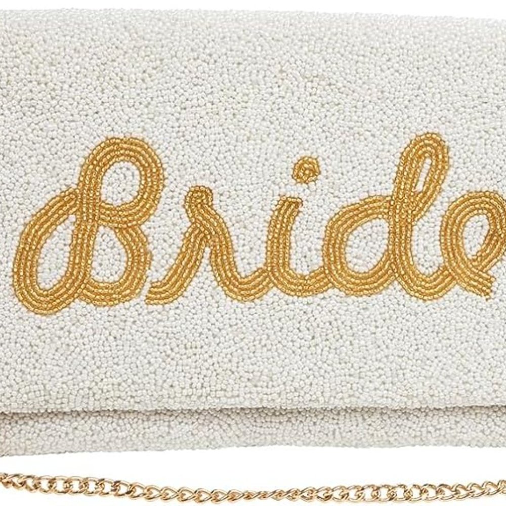 Beaded Bride clutch crossbody Purse